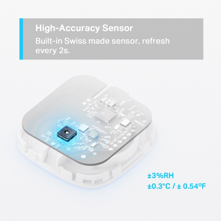 Imagine Senzor Smart de temperatura si umiditate (necesita Hub Tapo H100), TP-LINK Tapo T310
